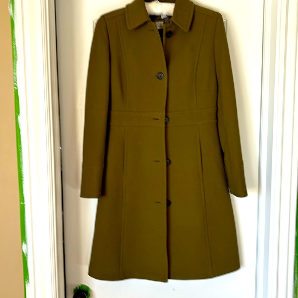 Classic J Crew Lady Day Coat Olive